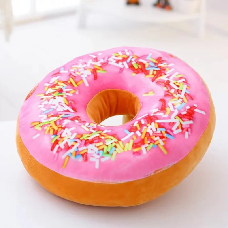 

Creative Simulation Doughnut Plush Pillow Sofa Back Cushion Doll Home Decoration Christmas Valentine's Day Mother's Day Gift