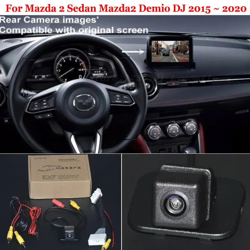 Камера заднего вида для Mazda CX 3 CX3 KD 2016 ~ 2020 / 6V HD CCD камера и 28 контактов Кабель