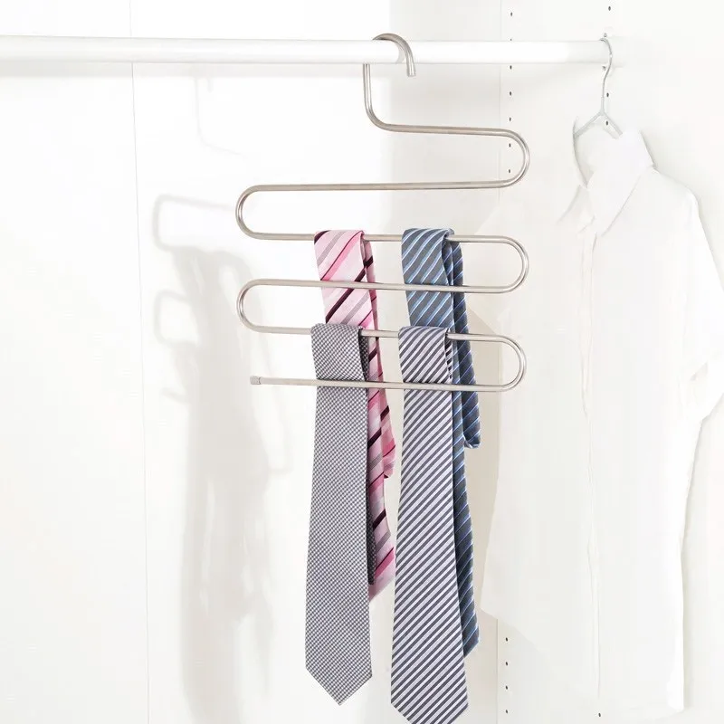 Вешалки для одежды s образная форма сушки штанов многослойные хранения взрослых