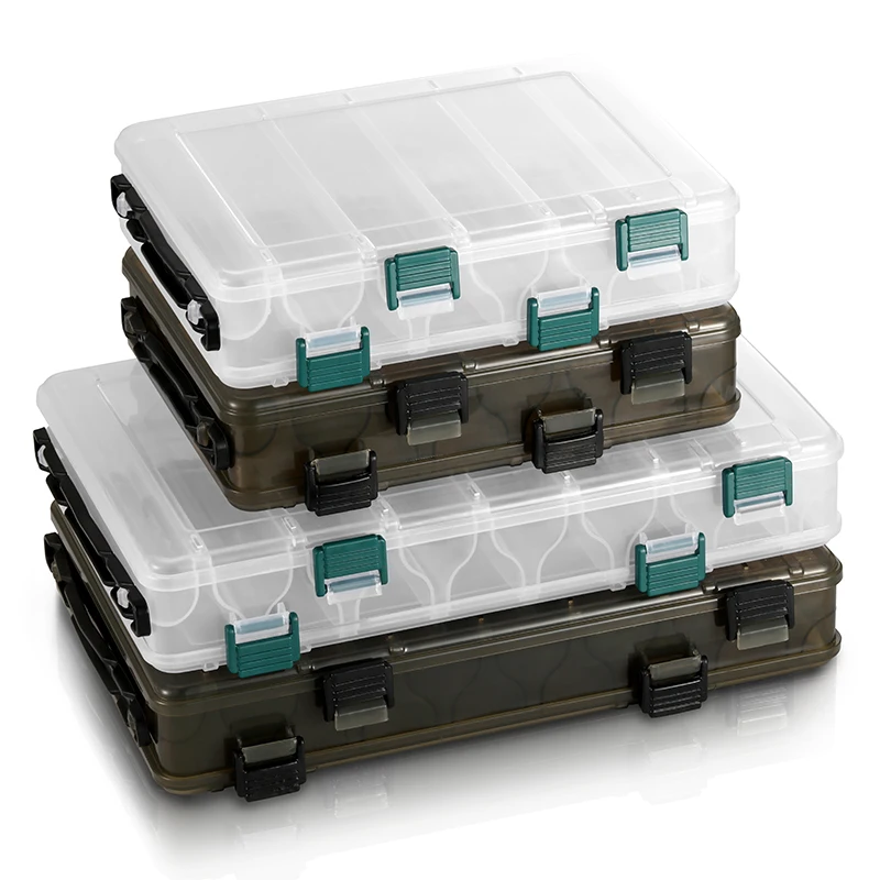 Двусторонняя коробка для рыболовных снастей пластиковый органайзер летающих