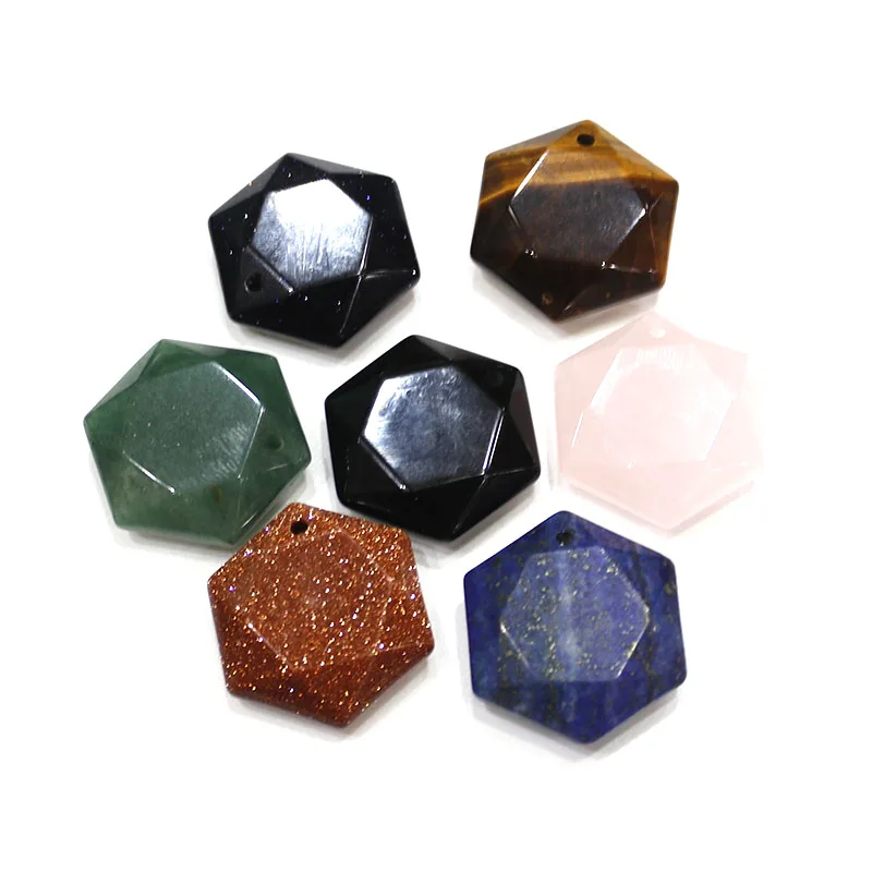 

10 Pcs Natural Mixed Material Crystal David Star For Pendant