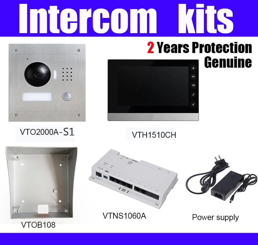 Комплект внутренней связи VTH1510CH система видеодомофона VTNS1060A VTOB108 Intemcom|intercom kit|dahua