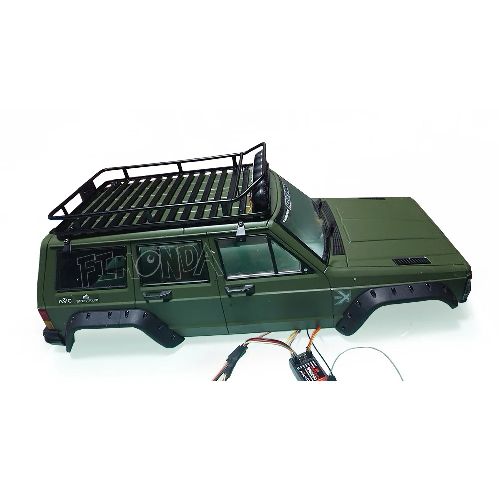 1/10 RC Гусеничный металлический багажник на крышу с подсветкой для Traxxas TRX4 Axial SCX10