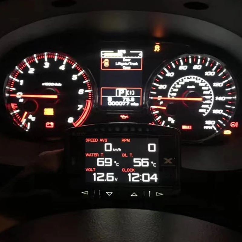 Автомобильный прибор для измерения температуры воды и масла Lufi X1 OBD2|Проекционный