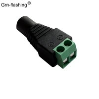 1pcs 5 5x2 1mm female dc power jack connector plug adapter for 5050 3528 single color led strip light cctv camera