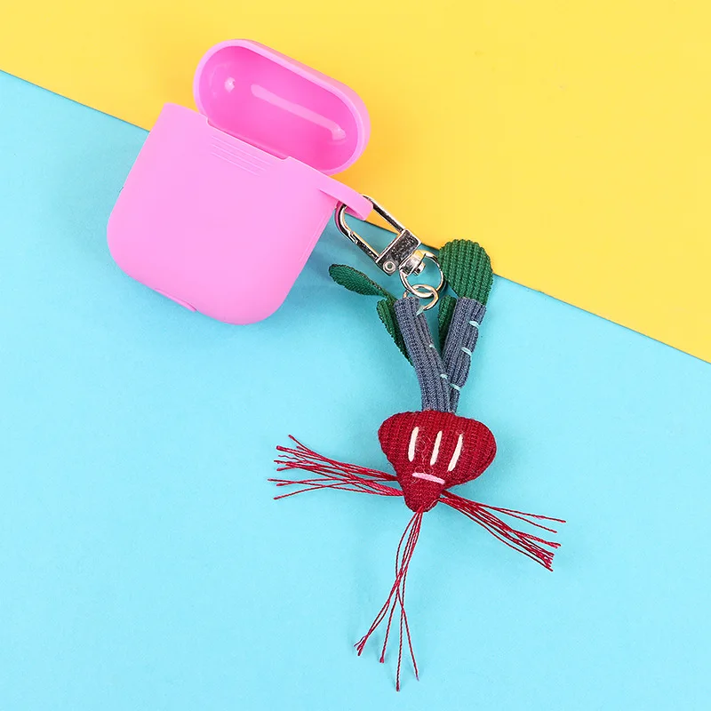 Ins Корейская цепочка для ключей Edamame редиска Овощная шерсть брелок наушников Airpods