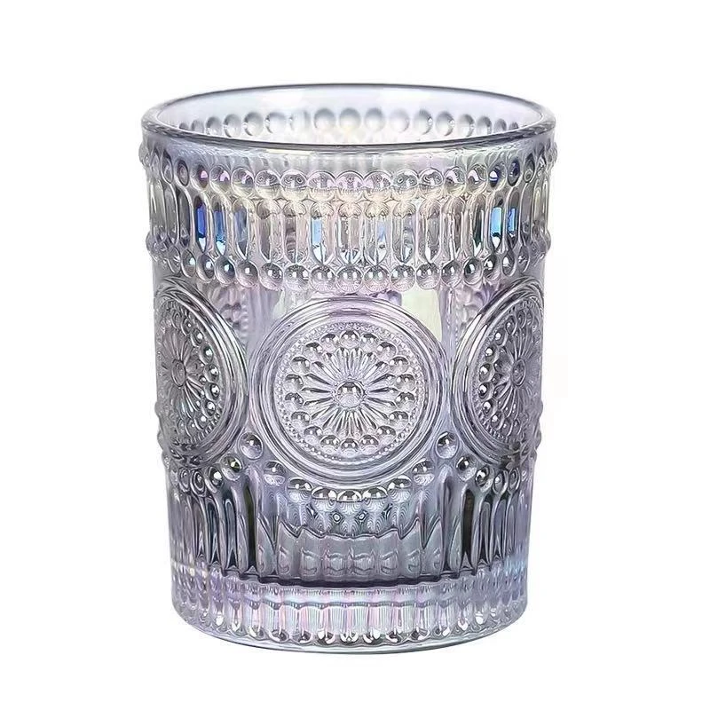 

INS Nordic Style Retro Relief Round Sunflower Water Cup Cold Drink Cup Milk Tea Shop Juice Cup