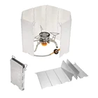 Складная уличная плита, ветрозащитный экран, легкая алюминиевая плита для кемпинга, ветровое стекло, для походов, для пикника, барбекю, плита, ветровой экран