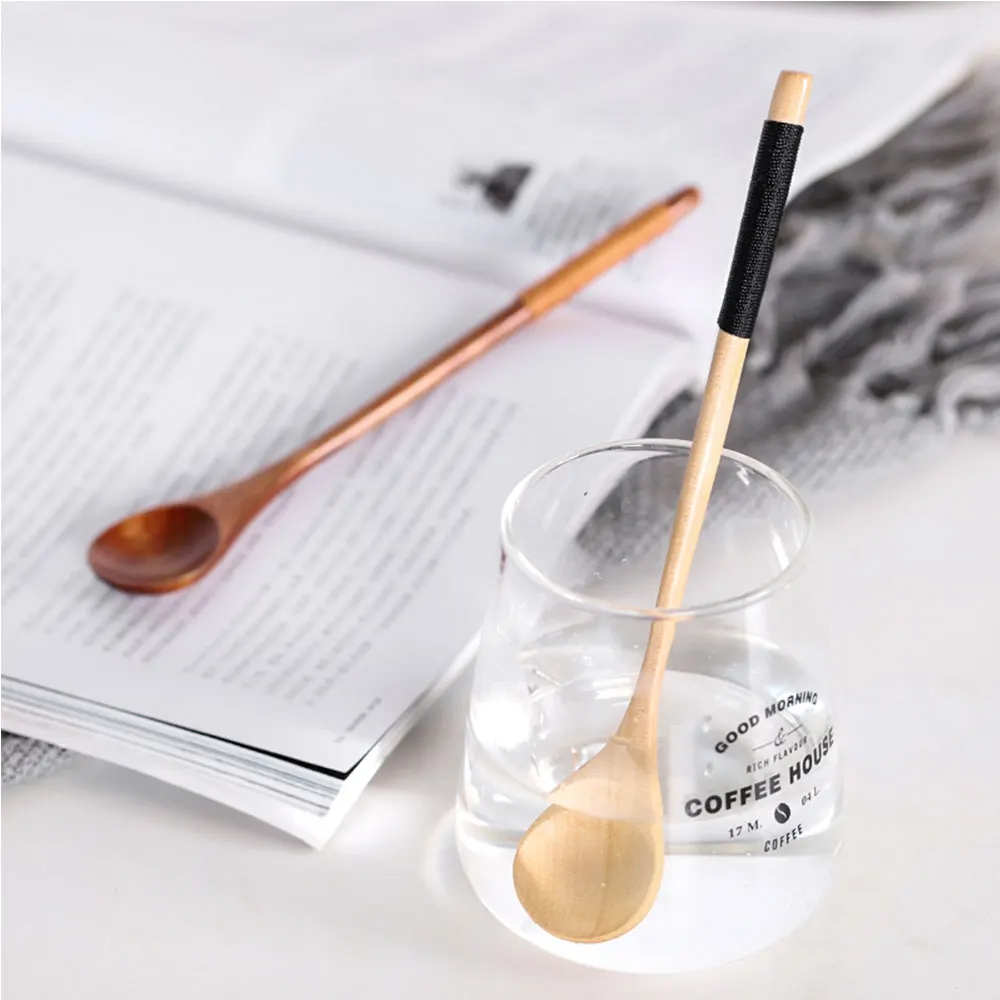 Визуальная сенсорная экономичная деревянная ложка Китайская натуральная посуда