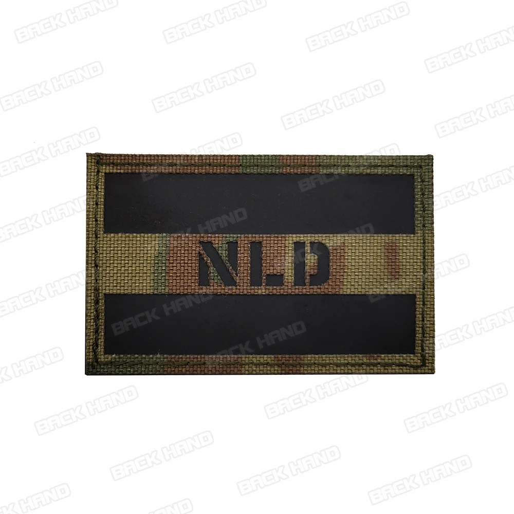 NLD Нидерланды Светоотражающие значки с эмблемой отражающие военные 8*5 см крючок и