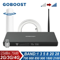goboost 70db signal booster 2g 3g 4g cellular amplifier lte 700 800 850 900 1800 2100 mhz network repeater with 360%c2%b0 antenna kit