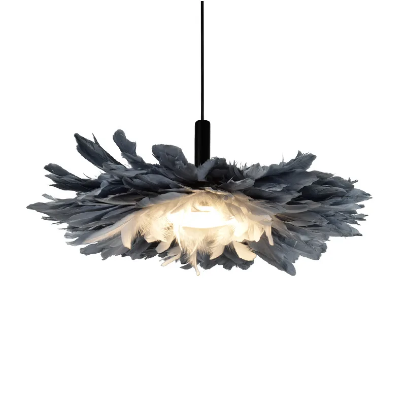 Светильник Nordic Ins Feather для спальни с подвеской, тепло искусства, детский креативный персоналити Стади Он.