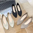 Женские однотонные сетчатые туфли на плоской подошве, женские элегантные туфли с острым носком без застежек, Женская Праздничная формальная обувь для отдыха, лето