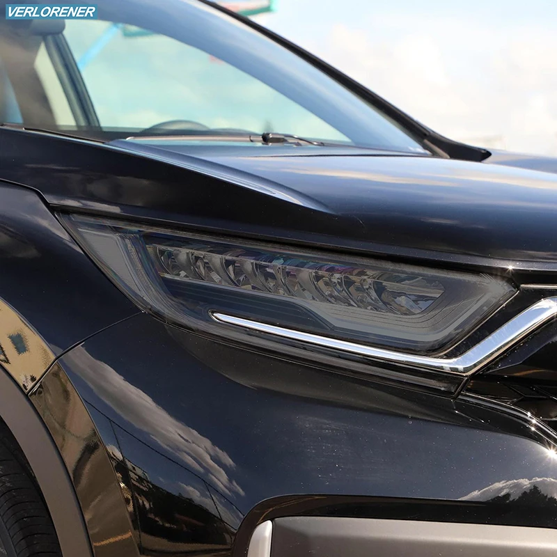 2 Pcs Car Headlight Protective Film Smoked Black Tint Wrap Vinyl Transparent TPU Sticker For Honda CRV 2017 2018 2019 2020 2021 2 Pcs Car Headlight Protective Film Smoked Black Tint Wrap Vinyl Transparent TPU Sticker For Honda CRV 2017 2018 2019 2020 2021