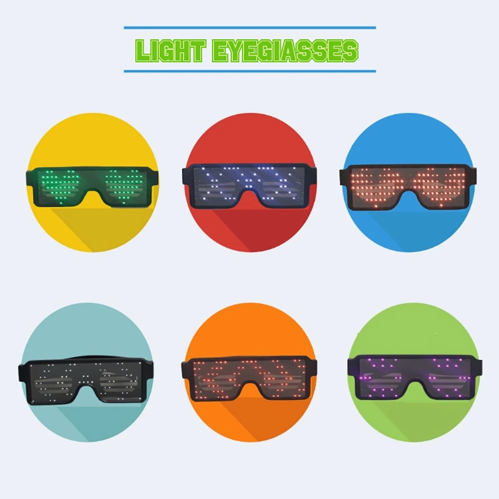 Светящийся светодиодный Оски с подсветкой светящиеся мигающие солнцезащитные