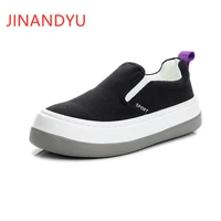 vulcanize shoes woman slip on chunky sneakers on platform white shoes for girls thick sole fashion canvas womens trainers casual