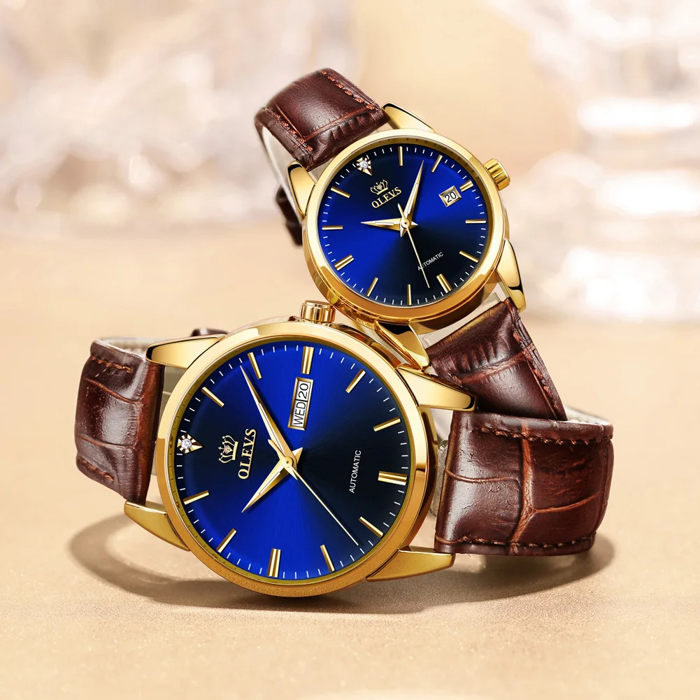 Парные автоматические механические наручные часы для мужчин и женщин деловой