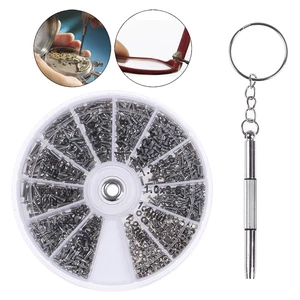 Набор инструментов для ремонта часов, 1 коробка (600 шт.), 12 видов мелких шурупы гайки набор, винты для часов M1, 1,2, M1.4, M1.6