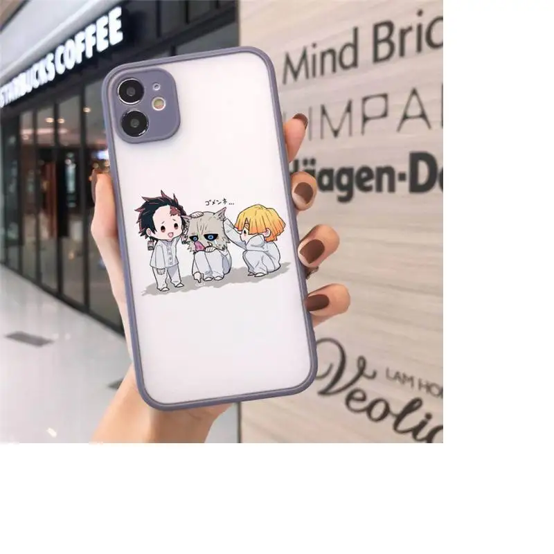 

Kamado Nezuko Kimetsu no Yaiba Phone Case Matte Transparent For iPhone 12 Mini 11 Pro XR XS Max 7 8 Plus