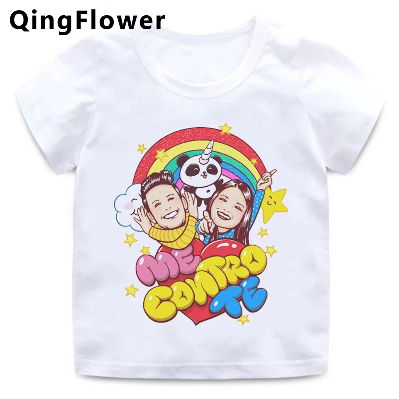 Забавная футболка с рисунком Me Contro Te Детская летняя повседневная Kawaii графикой