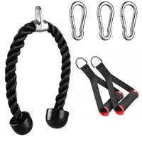 tricep rope push pull down diy pulley cable machine attachment system workout for home gym use fitness exercise body equipment