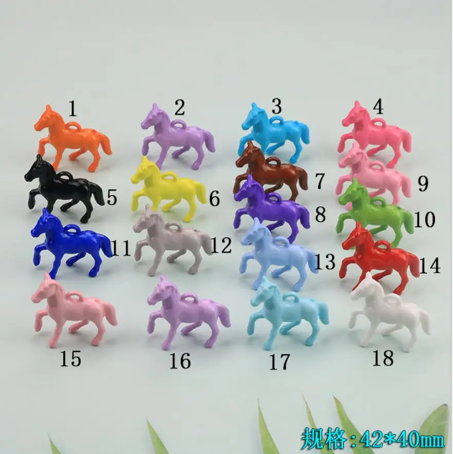 

Kawaii pony Pendant Acrylic plastic DIY Fashion charm Bracelet Necklace Jewelry Accessories