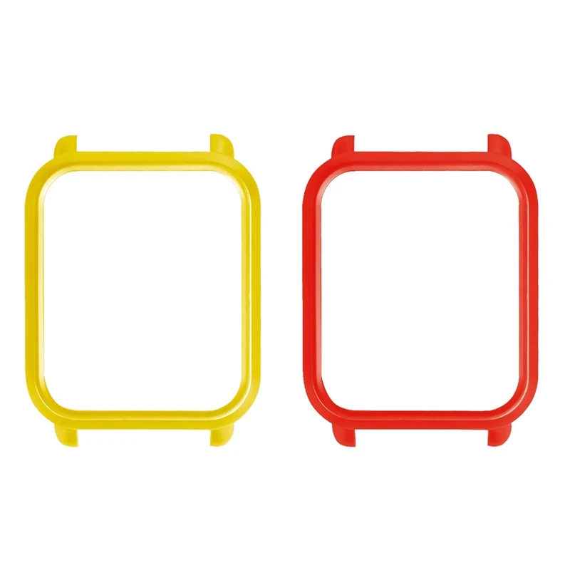2X Смарт-часы защитный чехол тонкая рамка PC для Huami Amazfit Bip Youth Watch красный и желтый |