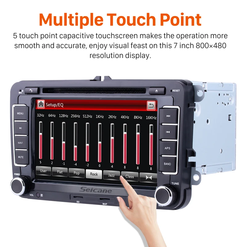 Автомобильный мультимедийный плеер Seicane DVD проигрыватель 2DIN с GPS навигацией для