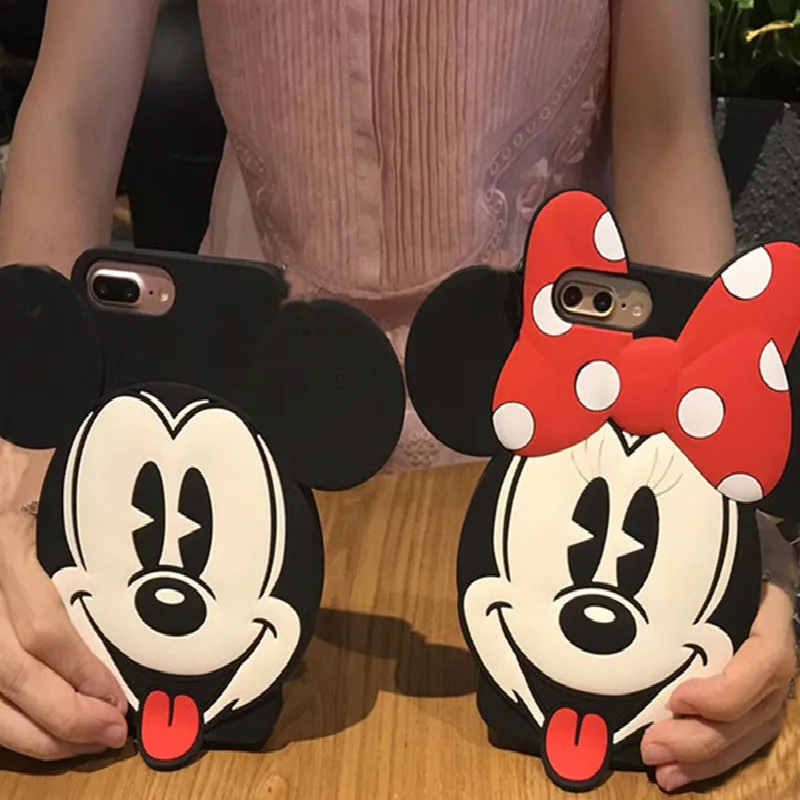 Роскошный 3D Модный милый мягкий силиконовый гелевый Чехол с большой головой