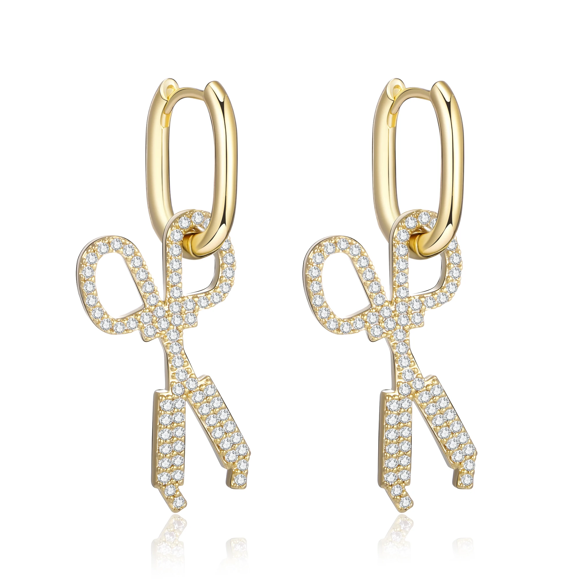 

Personality Scissors Drop Earrings For Elegant Women Specially Punk Geometric Style Pendant Fashion Female Jewelry New 2022