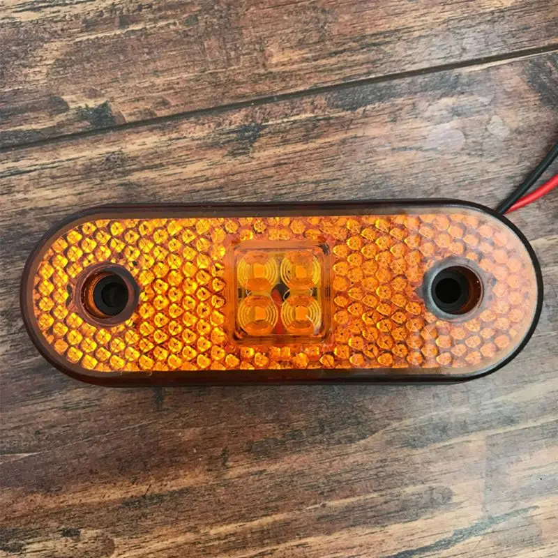 

2 Pcs Stop Turn Brake 4 LED Trailer Tail Light with Bracket 10-30V F4 Reflector 28GC