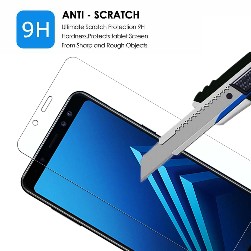 3 Pack Protective glass on for Samsung Galaxy A8 2018 screen protector Plus a8plus tempered film | Мобильные телефоны и