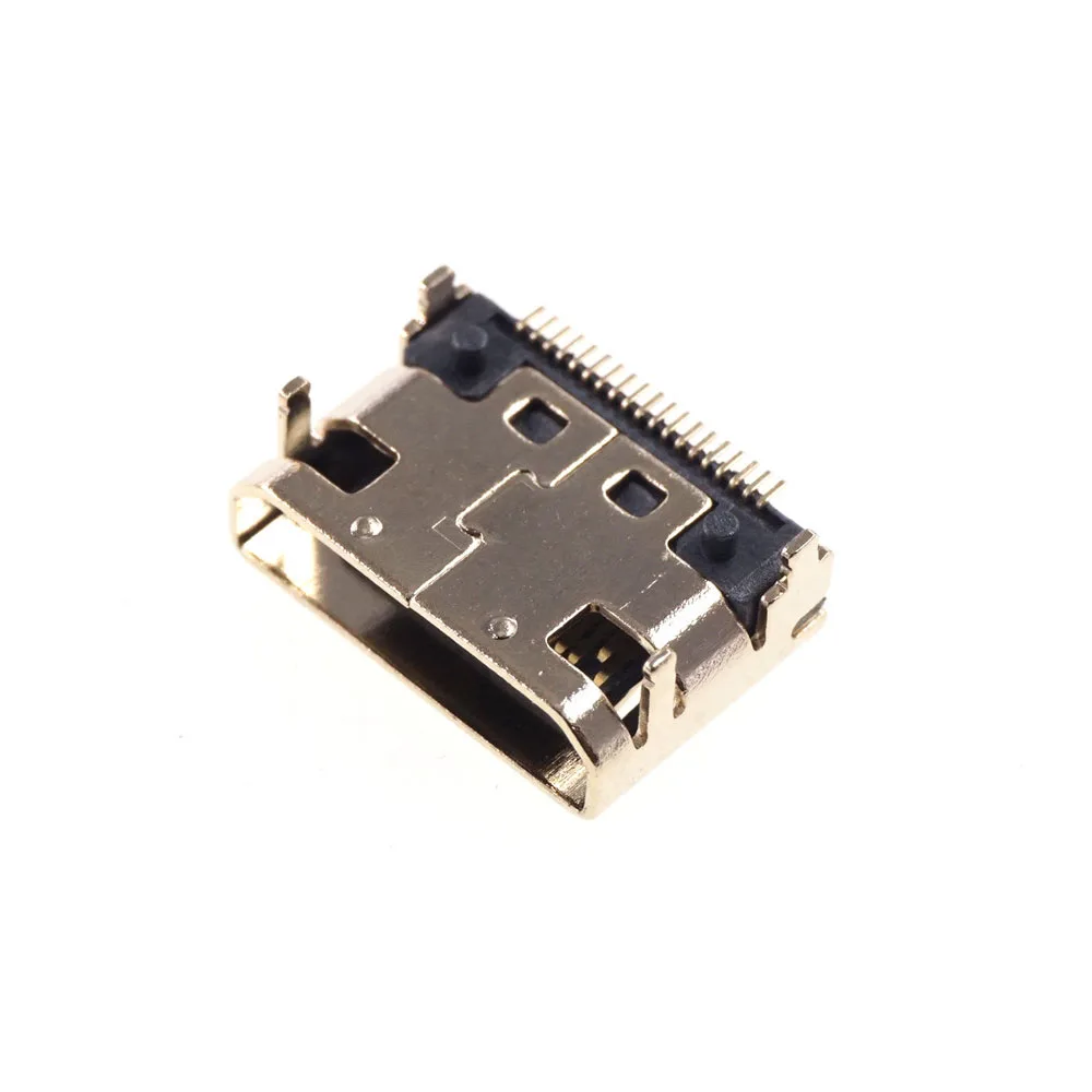 10 шт. Mini HDMI совместимый разъем SMD 19 pin Оплавления пайке правый угол поверхности
