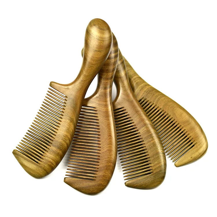 

Thick Handle Whole Wood Guajacwood Massage Healthy Wood Comb Sandalwood Incense Fine Tooth Whole Wood Ebony Comb