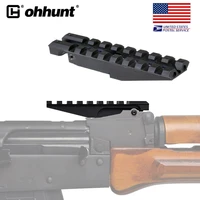 ship from usa ohhunt ak rear sight rail picatinny weaver hunting scope mount standard tactical 1913 for ak47 ak74 low profile