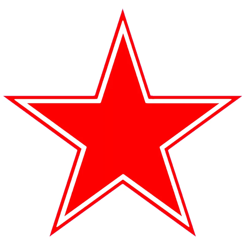 

CK2109 # Различные размеры, красная звезда, автомобильная наклейка, виниловая наклейка, красные/белые автомобильные наклейки для автомобильного бампера, окна, украшения автомобиля