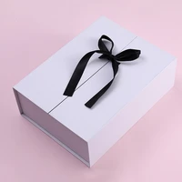 valentines day bow gift box rectangular ribbon double flap gift creative christmas wedding pink bow romantic packaging