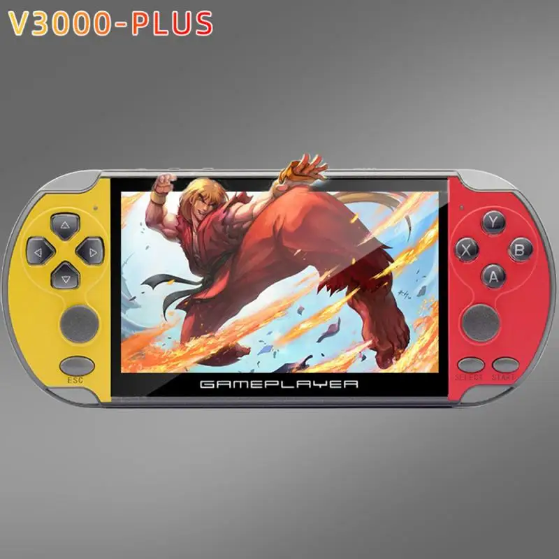 Новейший высокопрофильный Мультифункциональный V3000 PLUS 5,1 дюймов 8G 128 бит аркадная портативная игровая консоль для Psp встроенные 10000 игры