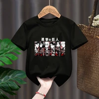 titans attack anime funny baby girl t shirts kid children manga gift present clothes black harajuku kawaii topsdrop ship