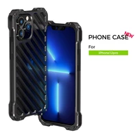 hollow out shockproof metal case for iphone 12 13 aluminum alloy armor back cover protector cases for iphone 13 mini 12 pro max