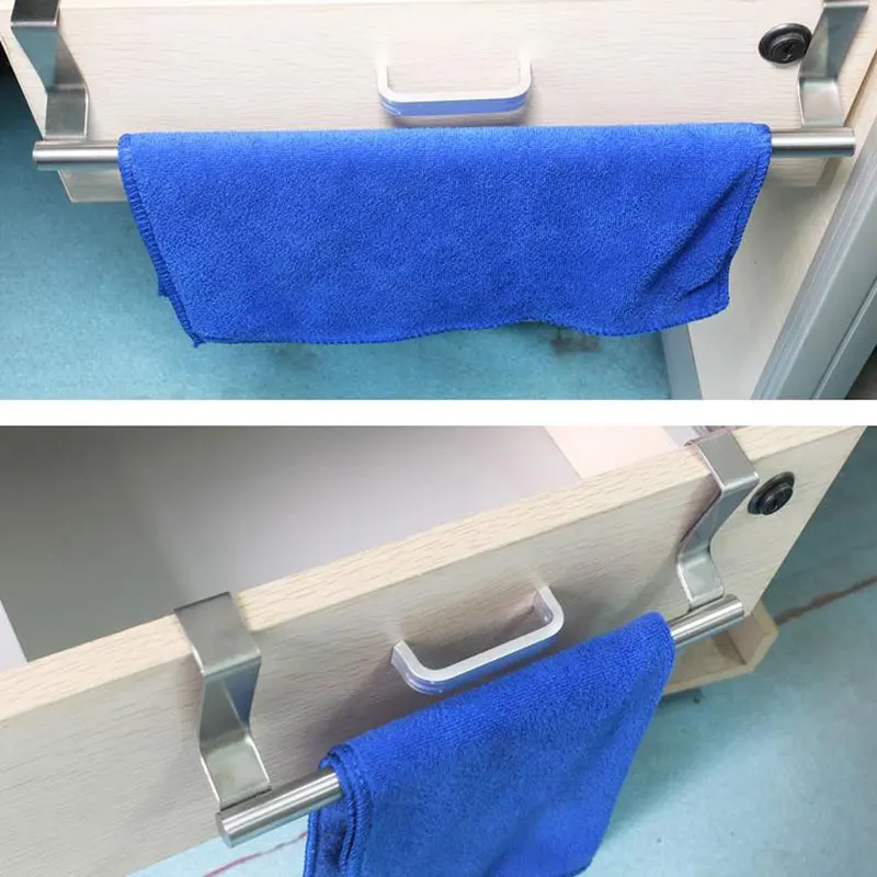 

Вешалка для полотенец на дверь кухонного шкафа, вешалка для полотенец, вешалка, полка для ванной, органайзер для дома, длинный настенный крю...