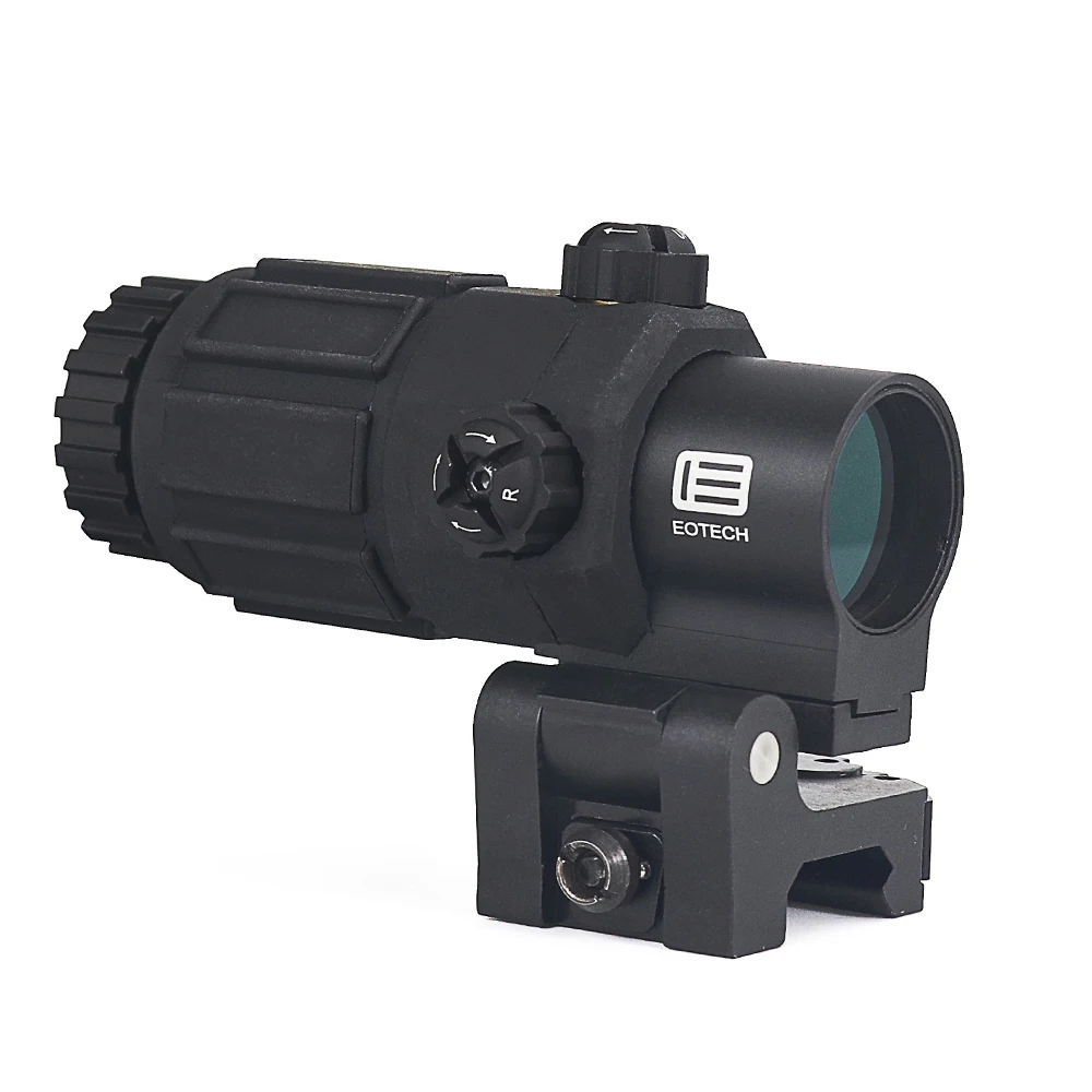 

Holographic Sight G33 Airsoft 3X Magnifier with Switch to Side Quick Detachable QD Mount for Hunting Rifle Scope