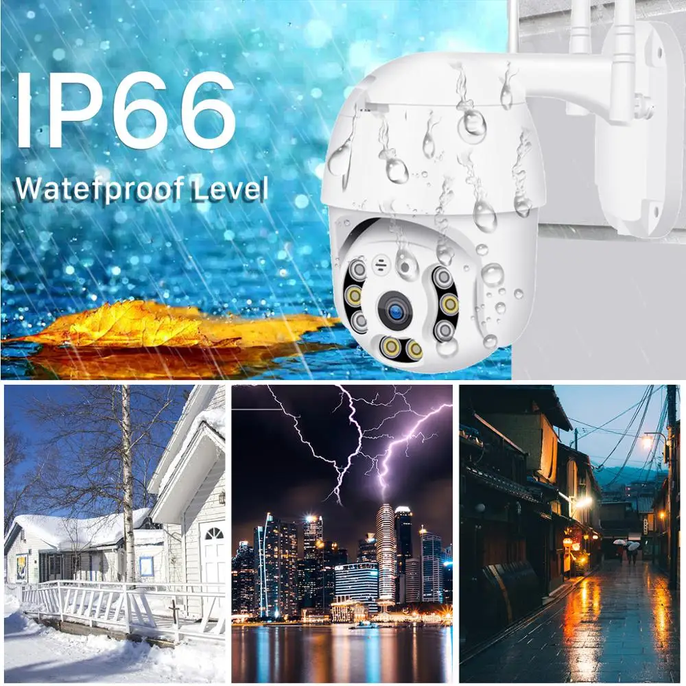 Full HD 1080P Wi-Fi IP PTZ камера панорамирование наклон зум 4X наружная Водонепроницаемая