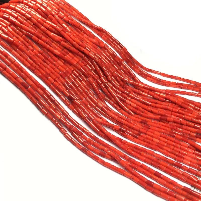 

Coral Beads Cylindrical Shape Loose Isolation Beads for Jewelry Making DIY Charm Bracelet Necklace Accessories Size 3x5mm