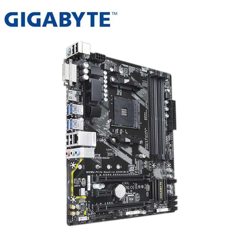 Для Gigabyte GA-H370N-DS3H оригинальная новая материнская плата H370 розетка LGA 1151 DDR4 USB3.0 SATA3.0 DVI+ HDMI+ DP