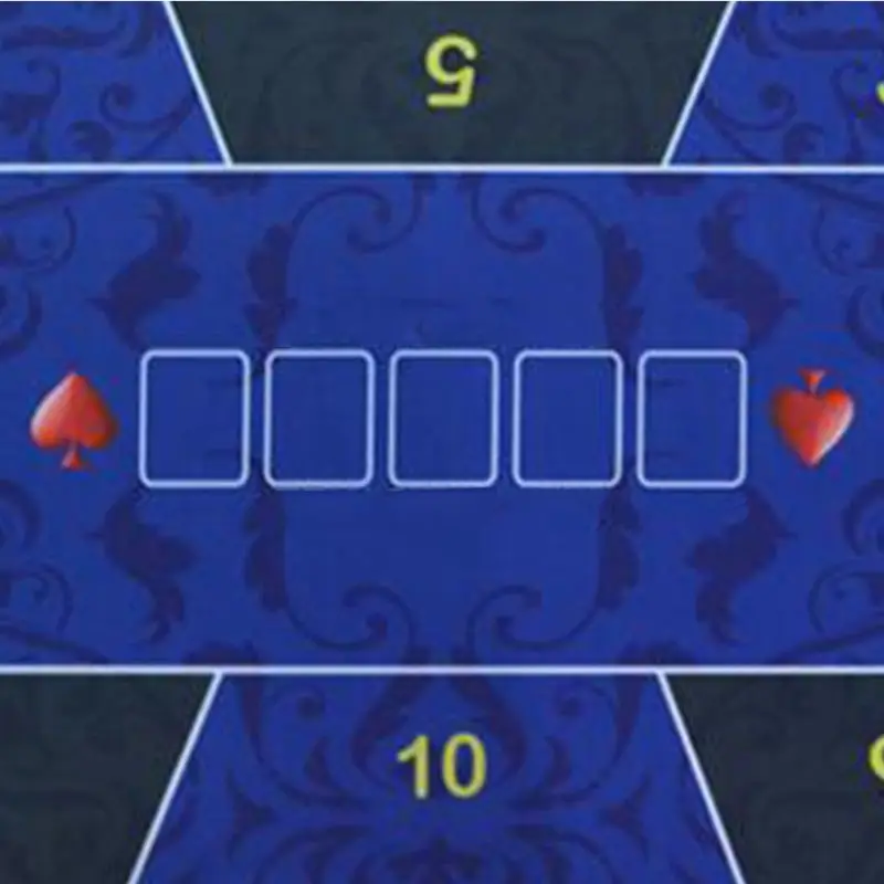 

Poker Board Game Rectangular Rubber Pad Playing Card Tablecloth with Storage Bag