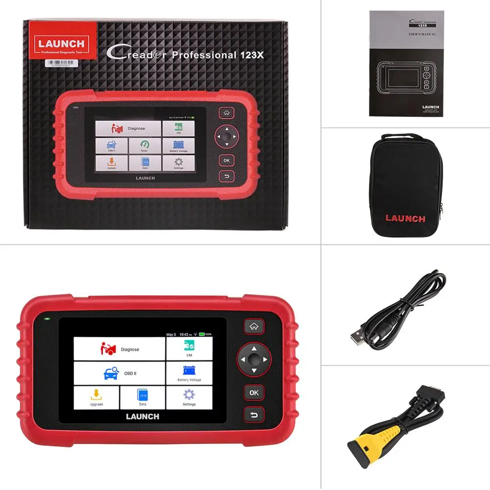 Launch X431 CRP123X OBD2 сканер ENG ABS подушка безопасности SRS на авто диагностический