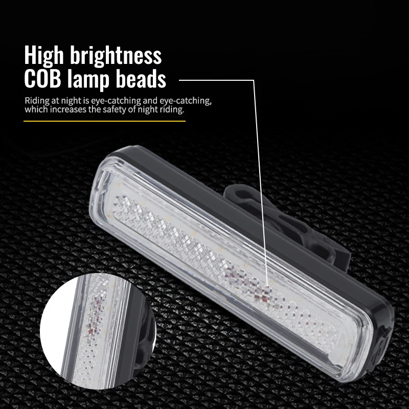

7 Colors 14 Lighting Modes Ipx6 Waterproof Car Lights Bicycle Tail Light LED Safety Warning USB Rechargeable COB Lamp Beads