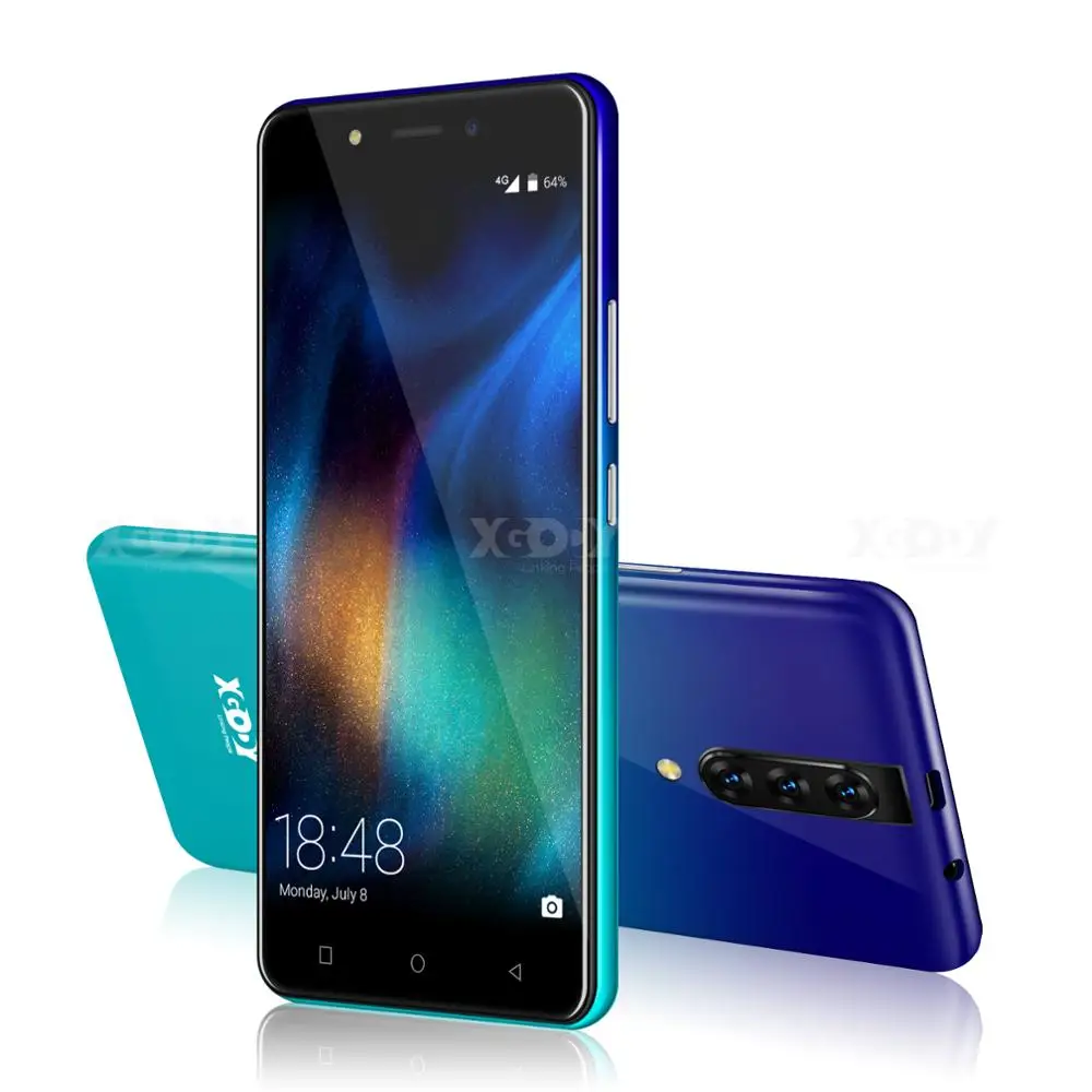 XGODY 4G смартфон 5," 18:9 Android 9,0 2GB Оперативная память 16 Гб Встроенная память MTK6737 4 ядра Dual Sim 5MP Камера 2800 мА/ч, чехол для мобильного телефона - Цвет: Blue gradient green