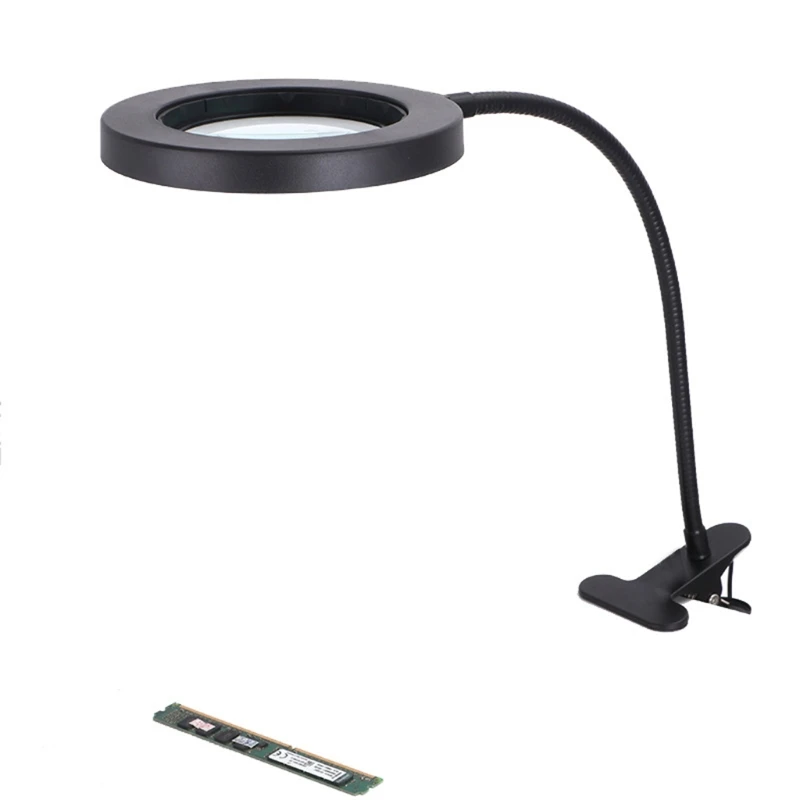 

72PCS Led Light High Definition Glass Mirror 10X Magnifying Light 360 Optical Glass Lens Magnifying Lamp with Auxiliary